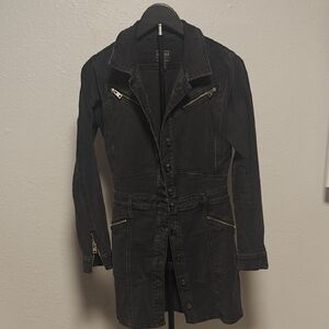 Guess Black Long Denim Jacket